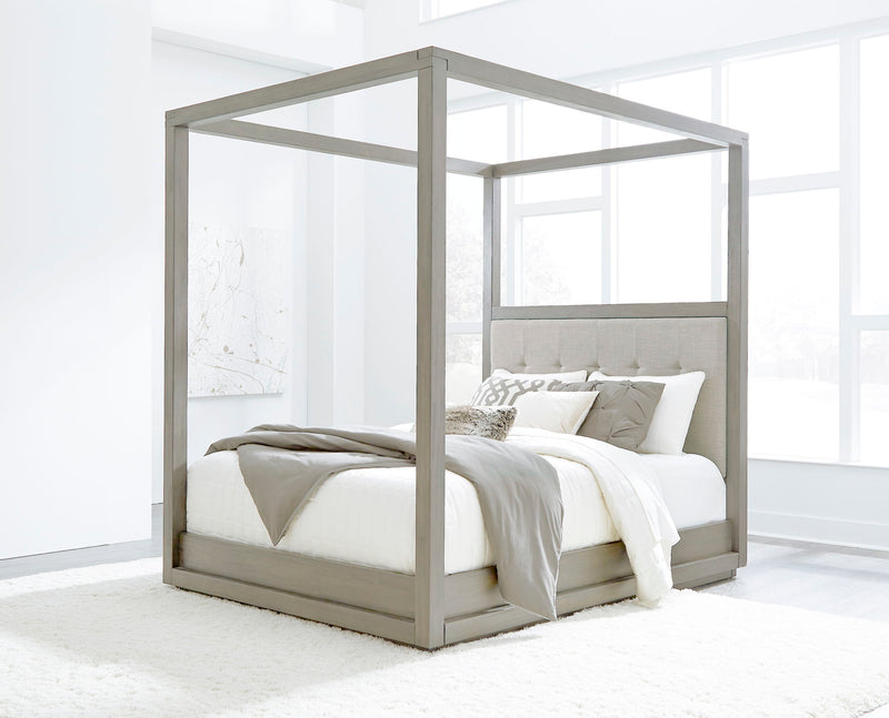 Oxford Canopy Bed in Mineral