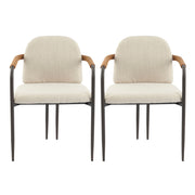 Modern Dining Chair Set With Durable Iron Frame And Comfortable Fabric Upholstery - R&R Furniture Gallery (Fountain Valley, CA)