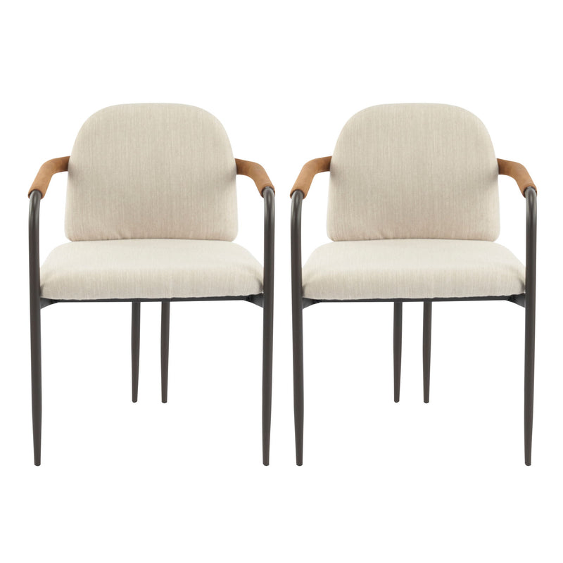 Modern Dining Chair Set With Durable Iron Frame And Comfortable Fabric Upholstery - R&R Furniture Gallery (Fountain Valley, CA)