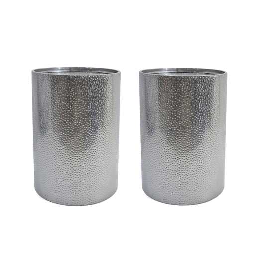 Modern round accent table with hammered surface from Noble House, featuring a stylish and textured design for contemporary decor.