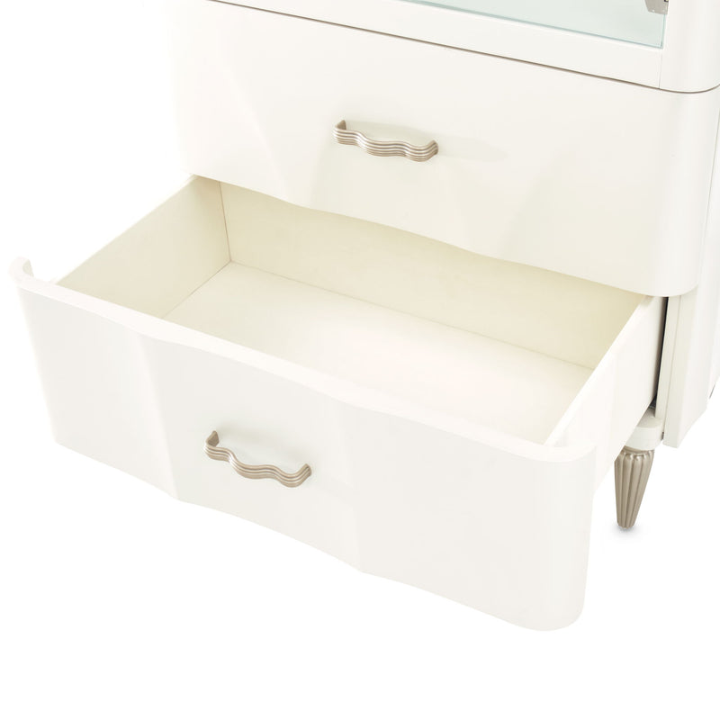London Place - Display Cabinet - Creamy Pearl - R&R Furniture Gallery (Fountain Valley, CA)