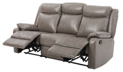 Contemporary three-seater reclining sofa by Glory Furniture with plush cushions and modern design in a stylish living room setting