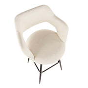 Pair of Lumi Source Margarite contemporary barstools with sleek design, set of 2, featuring modern seating and wooden legs.