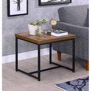 Bob - End Table - Weathered Oak & Black - R&R Furniture Gallery (Fountain Valley, CA)