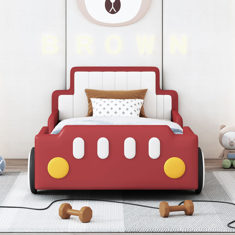 Race Car Shaped Platform Bed With Wheels - R&R Furniture Gallery (Fountain Valley, CA)