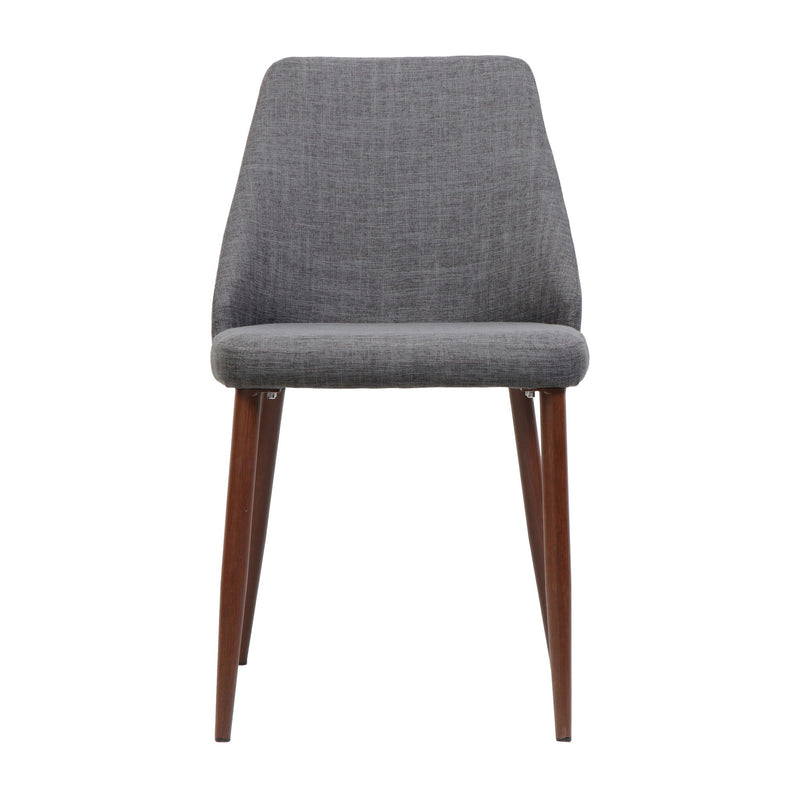 Modern Dining Chair With Iron Legs And Wood Finish - R&R Furniture Gallery (Fountain Valley, CA)