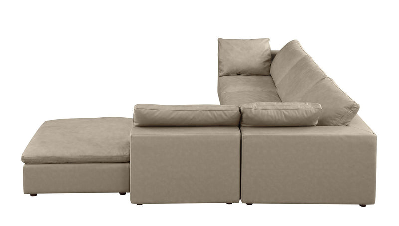 1100 - 5-Piece 4-Seat Sectional (Top-Grain Italian Leather)