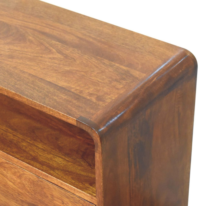 Curved Charm Console - Brown - R&R Furniture Gallery (Fountain Valley, CA)