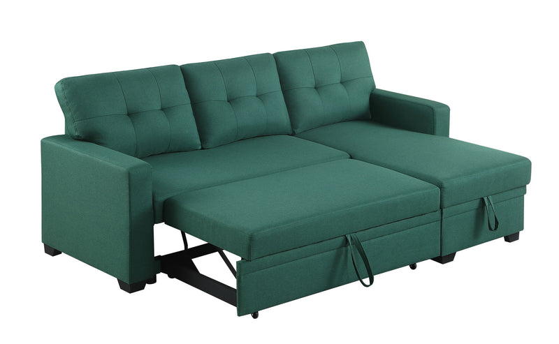 Upholstered Pull Out Sectional Sofa With Chaise - R&R Furniture Gallery (Fountain Valley, CA)