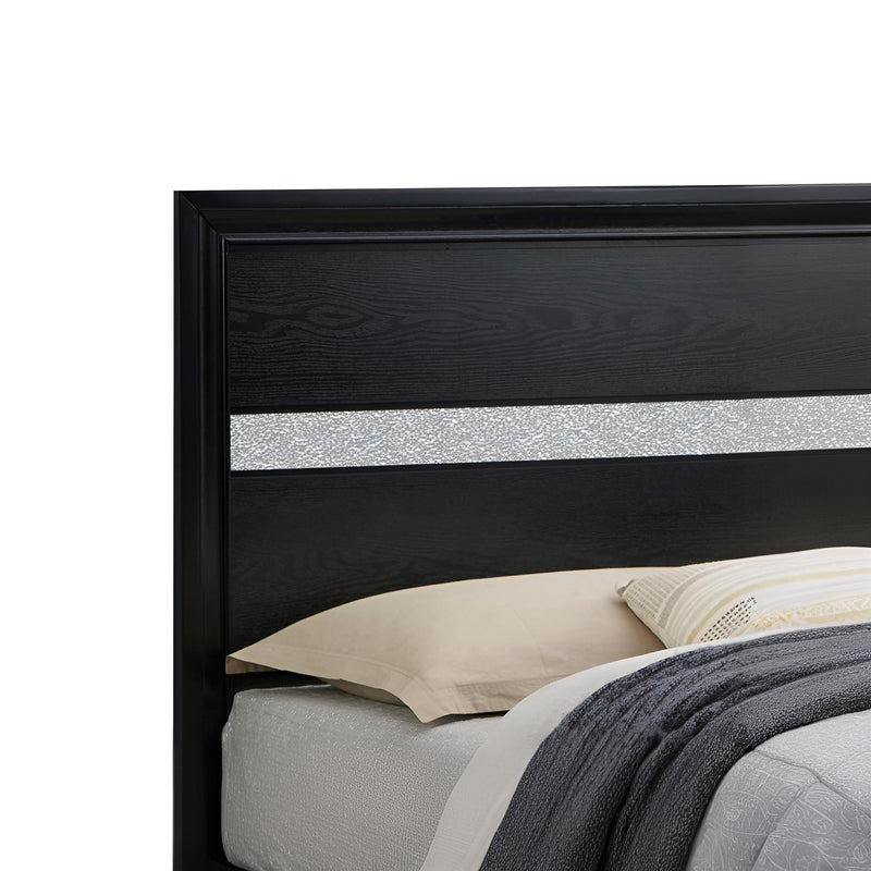 Madrid - Queen Bed With Storage Drawers And Nickel Handles - Black - R&R Furniture Gallery (Fountain Valley, CA)