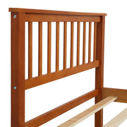 DreamHaus platform bed with headboard and footboard, showcasing a modern wooden frame and sturdy design in a bedroom setting.