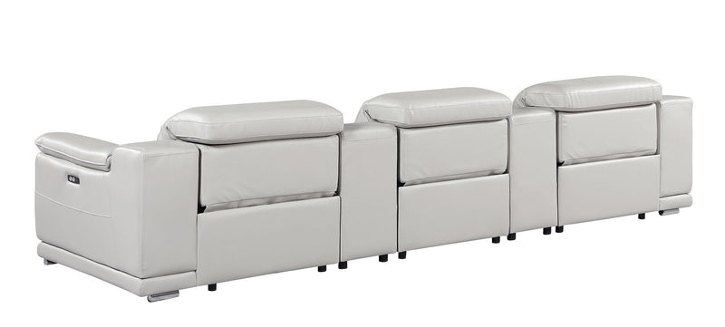 9762 - 5-Piece Modular Power Reclining Sofa And Loveseat Set With 3 Power Recliners In
