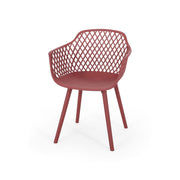 Set of two Noble House Poppy chairs with wooden legs and cushioned seats, ideal for dining or accent purposes.