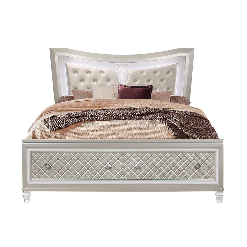Cross - Elegant Design Bed With LED - R&R Furniture Gallery (Fountain Valley, CA)