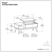 Draper - Lift Top Coffee Table - Teak - R&R Furniture Gallery (Fountain Valley, CA)