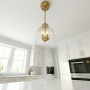 Ember - 3 Candle Lights Chain Pendant - Clear / Gold - R&R Furniture Gallery (Fountain Valley, CA)