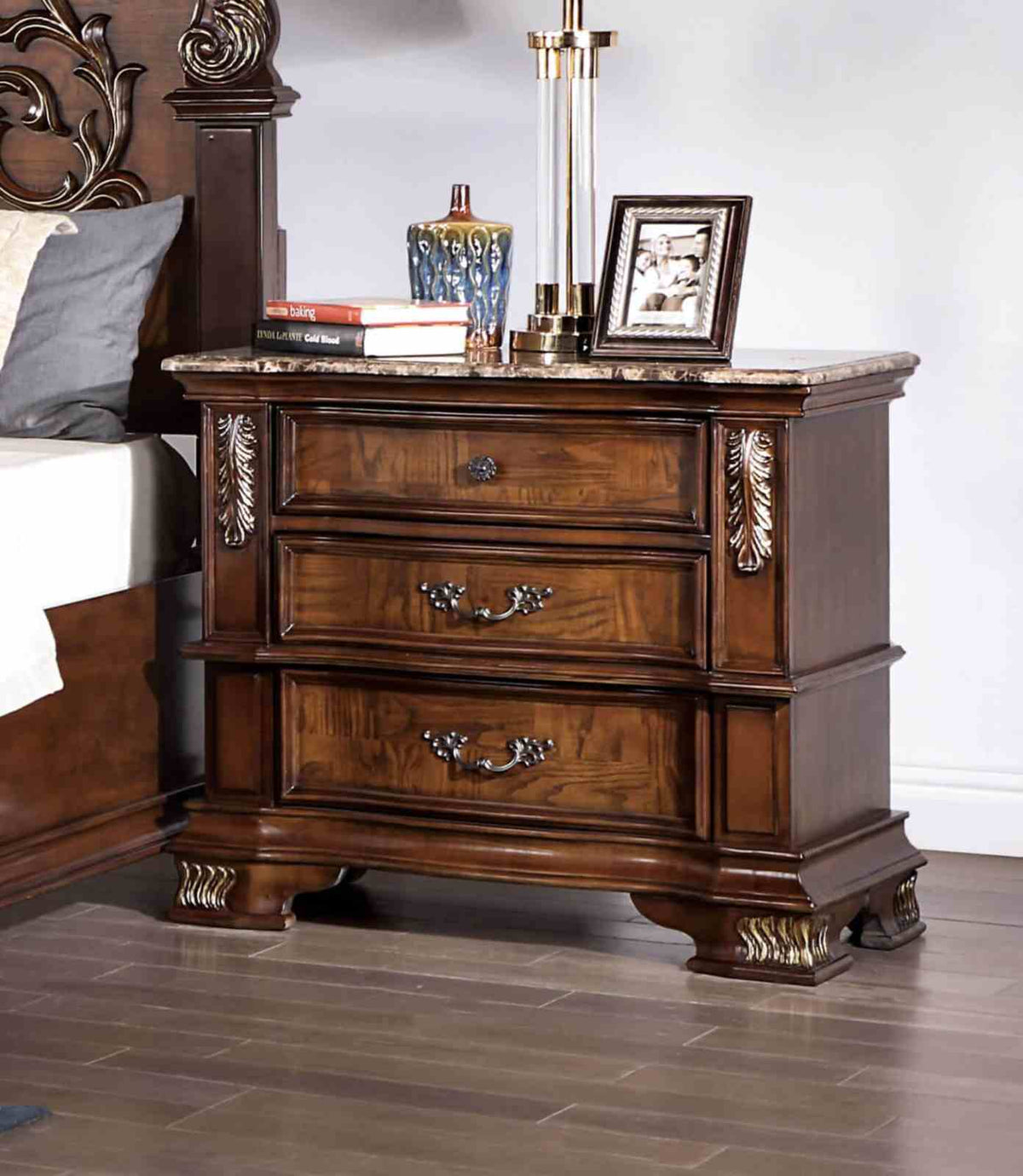 Esparanza - Nightstand, Brown Cherry