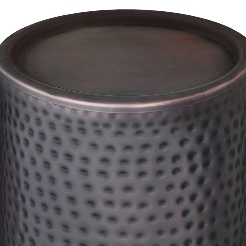 Corbin - Hammered Metal Side Table - R&R Furniture Gallery (Fountain Valley, CA)