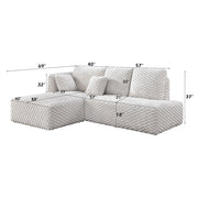 Manya - Sectional Sofa - Ivory Corduroy - R&R Furniture Gallery (Fountain Valley, CA)