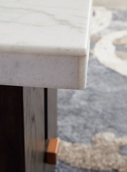 Burkhaus - Rectangular End Table - White / Dark Brown - R&R Furniture Gallery (Fountain Valley, CA)