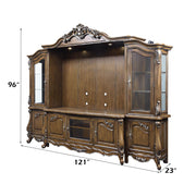 Latisha - Entertainment Center - Antique Oak - R&R Furniture Gallery (Fountain Valley, CA)