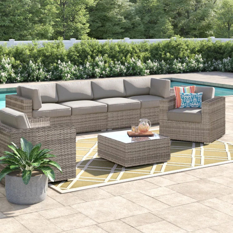Stylish Entertainment Sectional Set, Outdoor Living - R&R Furniture Gallery (Fountain Valley, CA)