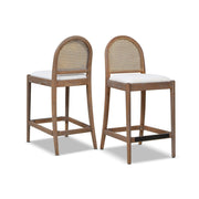 Panama - Curved Back Cane Counter Stool (Set of 2) - R&R Furniture Gallery (Fountain Valley, CA)