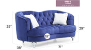 Glory Furniture Jewel loveseat, stationary loveseat with plush fabric upholstery and elegant design, perfect for cozy living rooms.