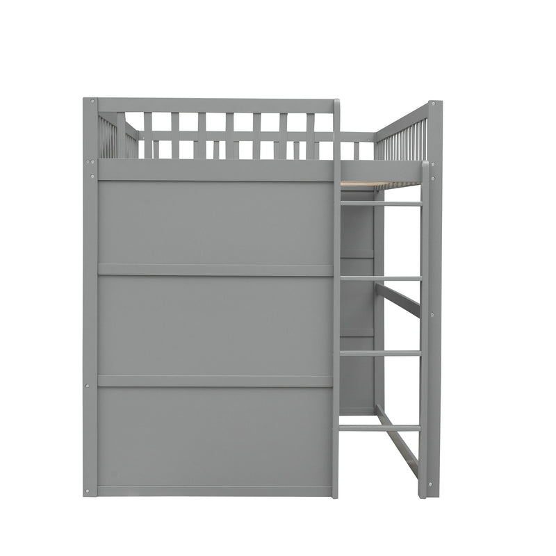 DreamHaus elegant house loft bed with ladder, featuring a cozy design and sturdy wooden construction in a modern bedroom setting.