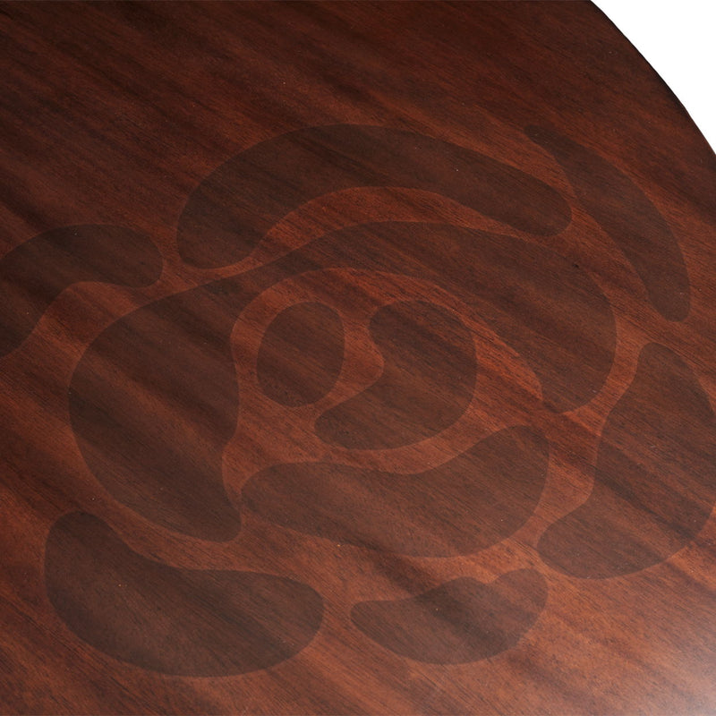 Camellia Field - Round Dining Table - Dark Brown / Gold - R&R Furniture Gallery (Fountain Valley, CA)