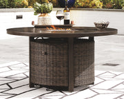 Paradise Trail - Round Fire Pit Table - Medium Brown - R&R Furniture Gallery (Fountain Valley, CA)