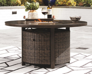 Paradise Trail - Round Fire Pit Table - Medium Brown - R&R Furniture Gallery (Fountain Valley, CA)