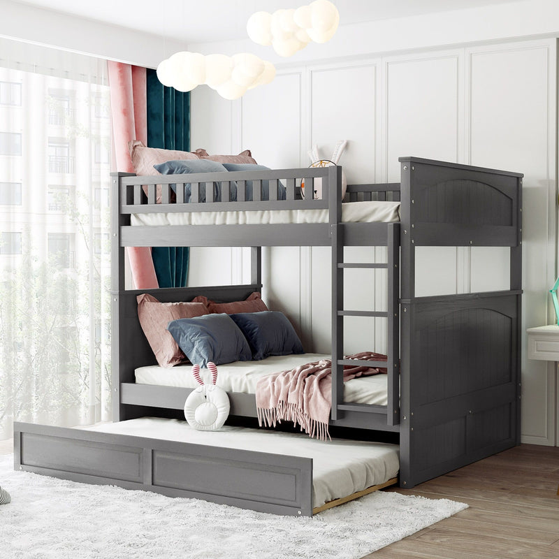 Bunk Bed With Twin Size Trundle, Guardrails - R&R Furniture Gallery (Fountain Valley, CA)