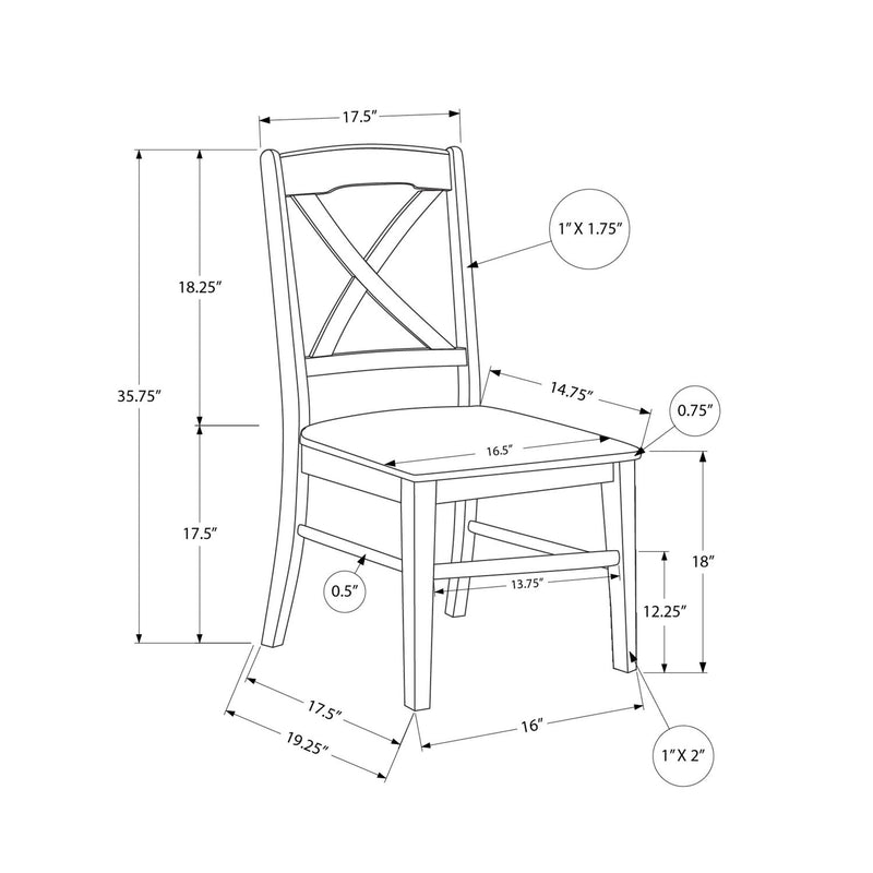 Dining Chair, Side, Dining Room, Transitional (Set of 2) - R&R Furniture Gallery (Fountain Valley, CA)