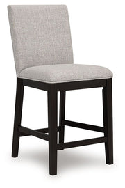 Neymorton - 5 Pc. - Rectangular Dining Room Counter Table, 4 Barstools - Dark Grayish Brown - R&R Furniture Gallery (Fountain Valley, CA)