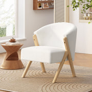 Modern Accent Chair With Polyester Upholstery And Minimalist Lounge Chair For Living Room, Bedroom, Or Office - White - R&R Furniture Gallery (Fountain Valley, CA)