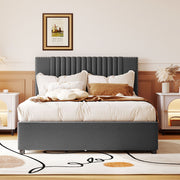 Upholstered Platform Bed With Drawers, Classic Headboard Design - R&R Furniture Gallery (Fountain Valley, CA)