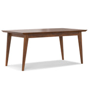 Simpli-Home Draper rectangular dining table with wooden finish, ideal for modern dining room setups.