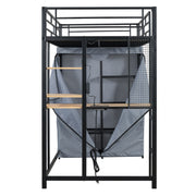 Loft Bed With Desk, Shelves, Power Outlet, LED Light And Wardrobe - R&R Furniture Gallery (Fountain Valley, CA)