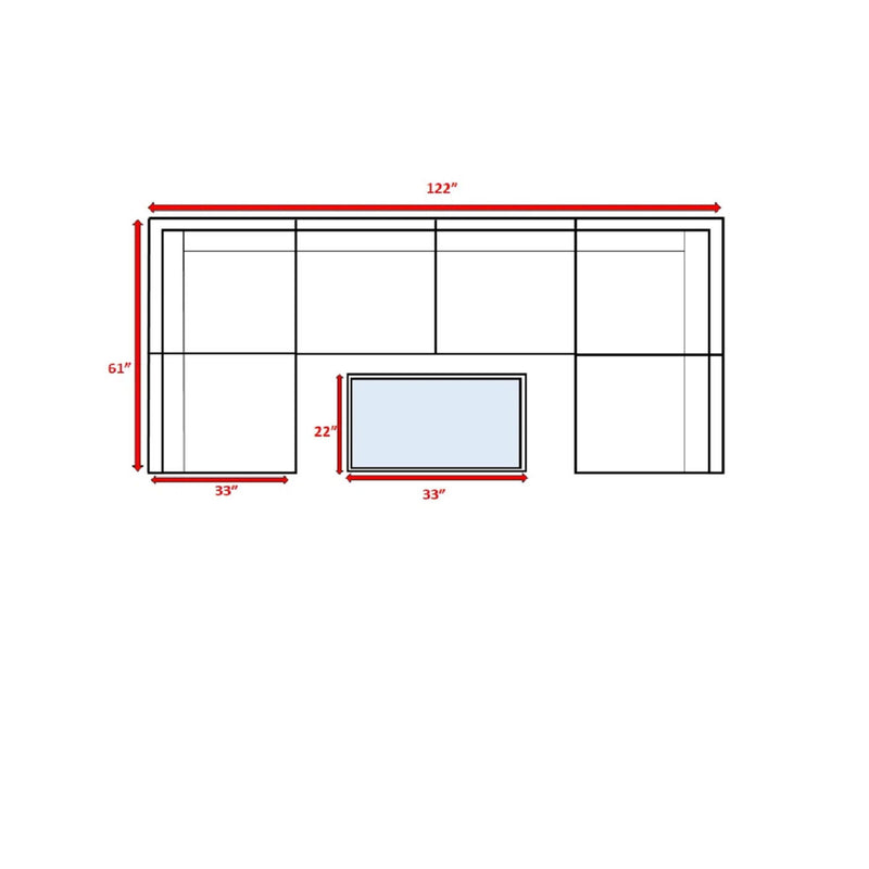 Comfortable Modern Patio Rattan Sectional Set With Cushions - R&R Furniture Gallery (Fountain Valley, CA)