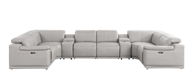 2679 - 8-Piece U-Shaped Power Reclining Sectional In Genuine Leather (2 Recliners)