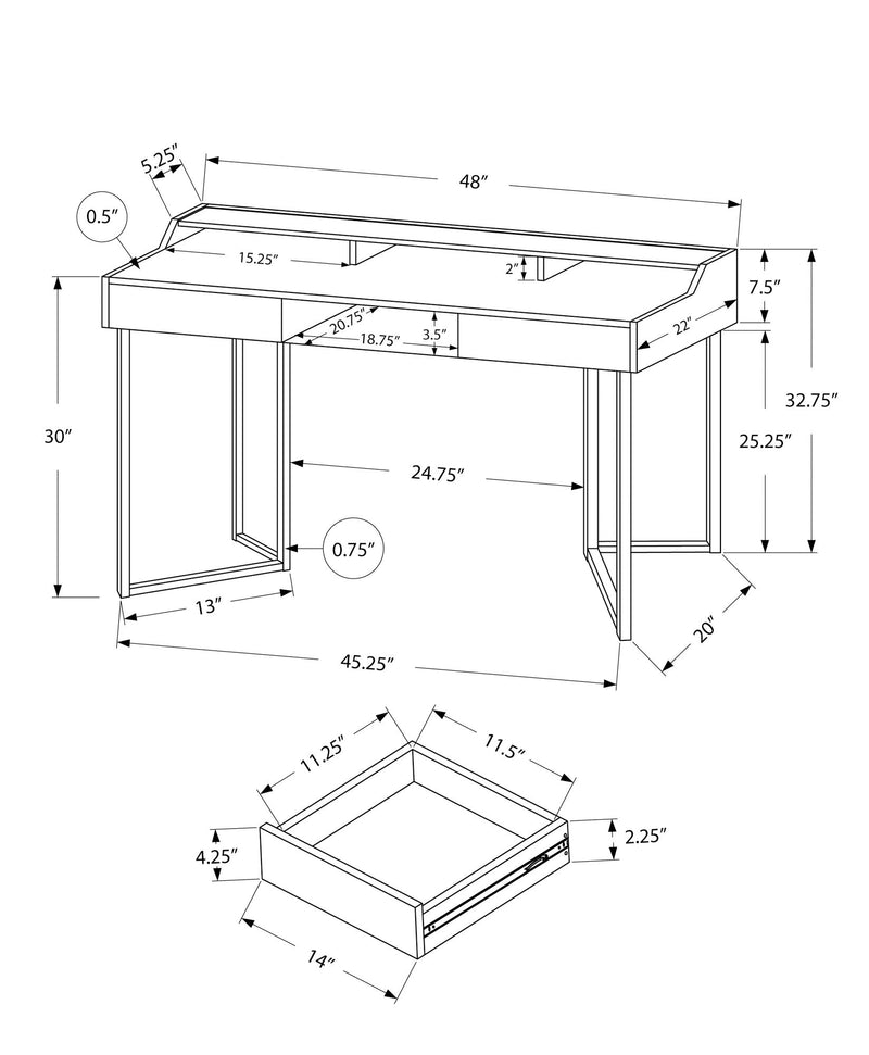 Computer Desk For Home Office, Ample Storage, Contemporary & Modern - R&R Furniture Gallery (Fountain Valley, CA)