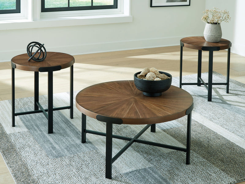 Crosstrail - Occasional Table Set (Set of 3) - Brown - R&R Furniture Gallery (Fountain Valley, CA)
