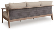 Harmony Headlands - Sofa With Cushion - Natural / Gray - R&R Furniture Gallery (Fountain Valley, CA)