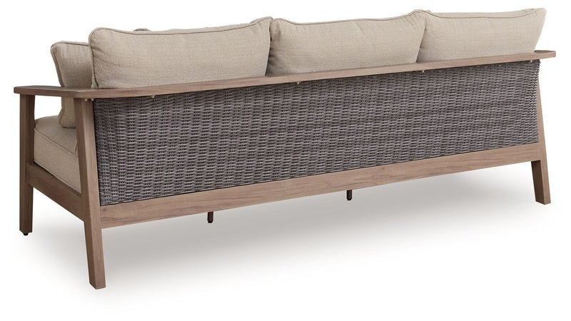 Harmony Headlands - Sofa With Cushion - Natural / Gray - R&R Furniture Gallery (Fountain Valley, CA)
