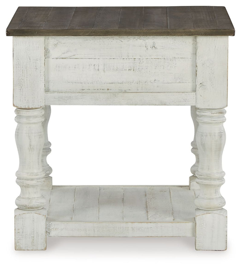 Havalance - Square End Table - White / Gray - R&R Furniture Gallery (Fountain Valley, CA)