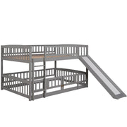 Low Bunk Bed With Slide, Fence And Ladder - R&R Furniture Gallery (Fountain Valley, CA)