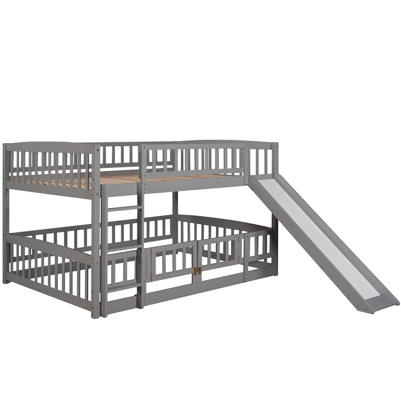 Low Bunk Bed With Slide, Fence And Ladder - R&R Furniture Gallery (Fountain Valley, CA)