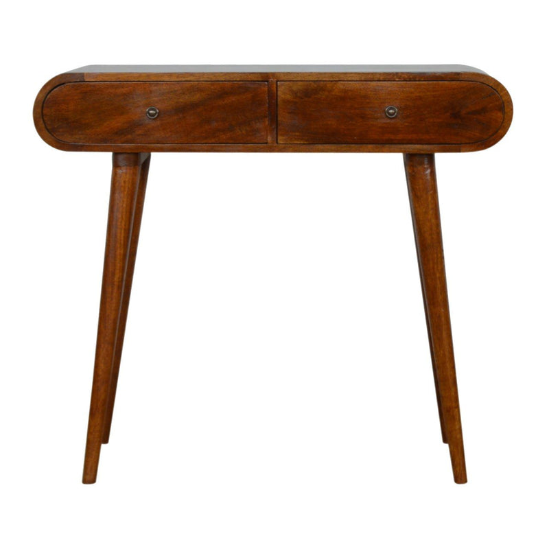 Solid Wood Curved Edge Console Table - R&R Furniture Gallery (Fountain Valley, CA)