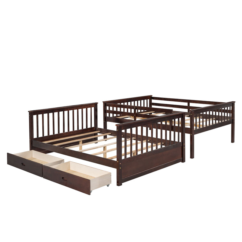 Bunk Bed With Ladders And 2 Storage Drawers - R&R Furniture Gallery (Fountain Valley, CA)